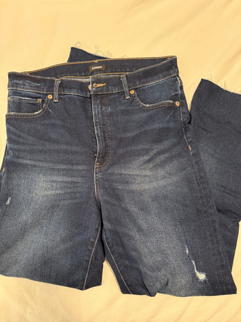 express modern straight dark wash jeans